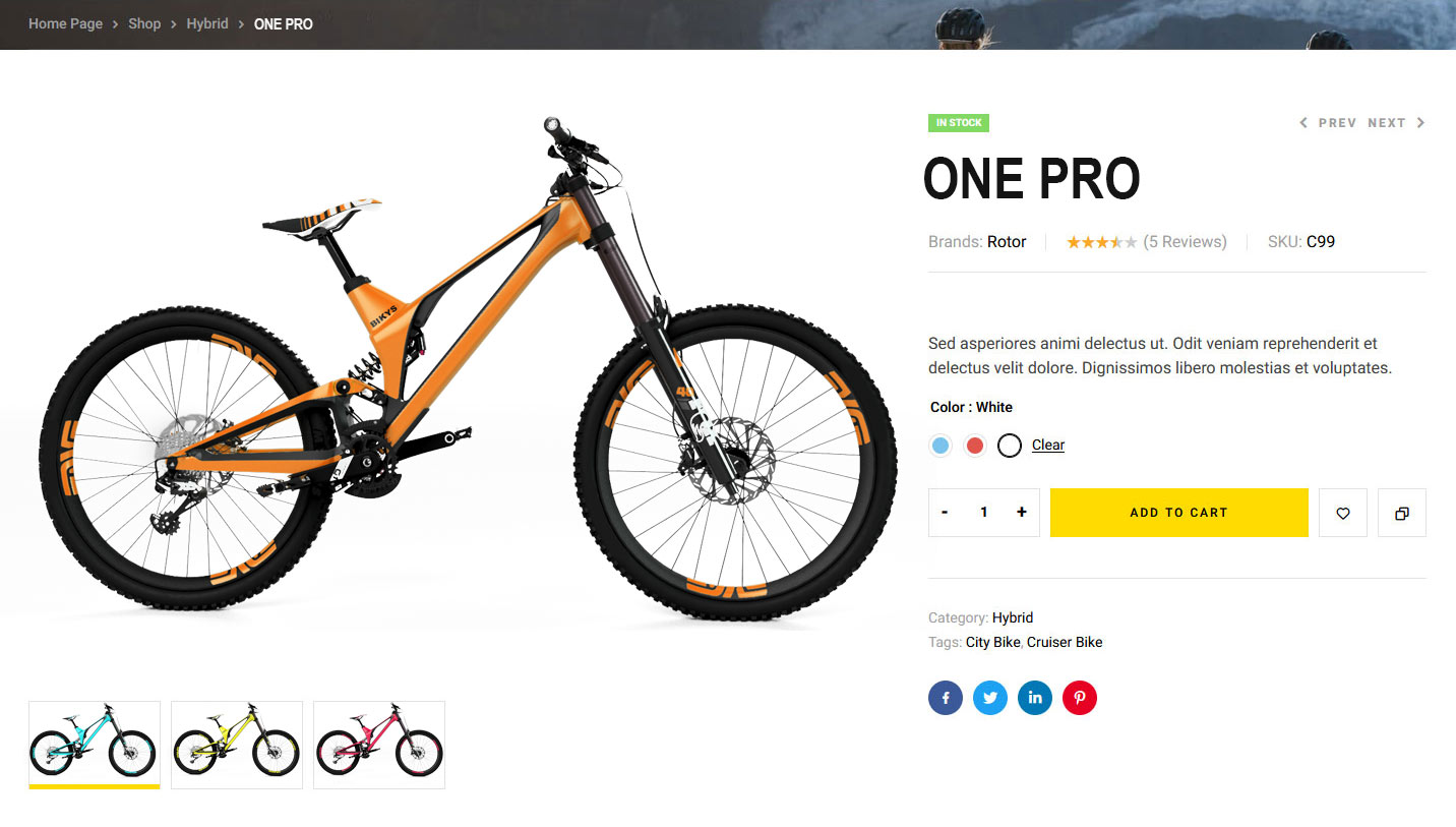 ECOMMERCE BICICLETTE - BIKYS