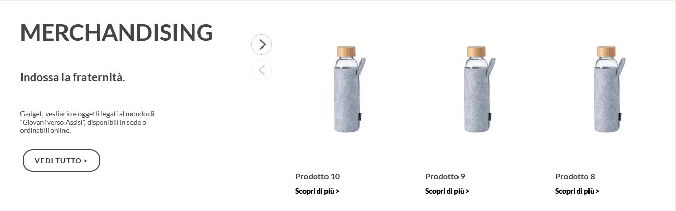 Sito WEB Centro Francescano Giovani - STORE